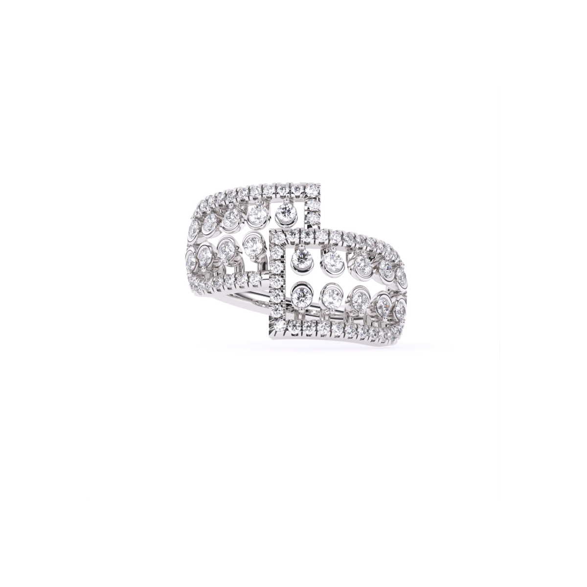 Art Deco Inspired lab Grown Diamond Anniversary Gift Ring